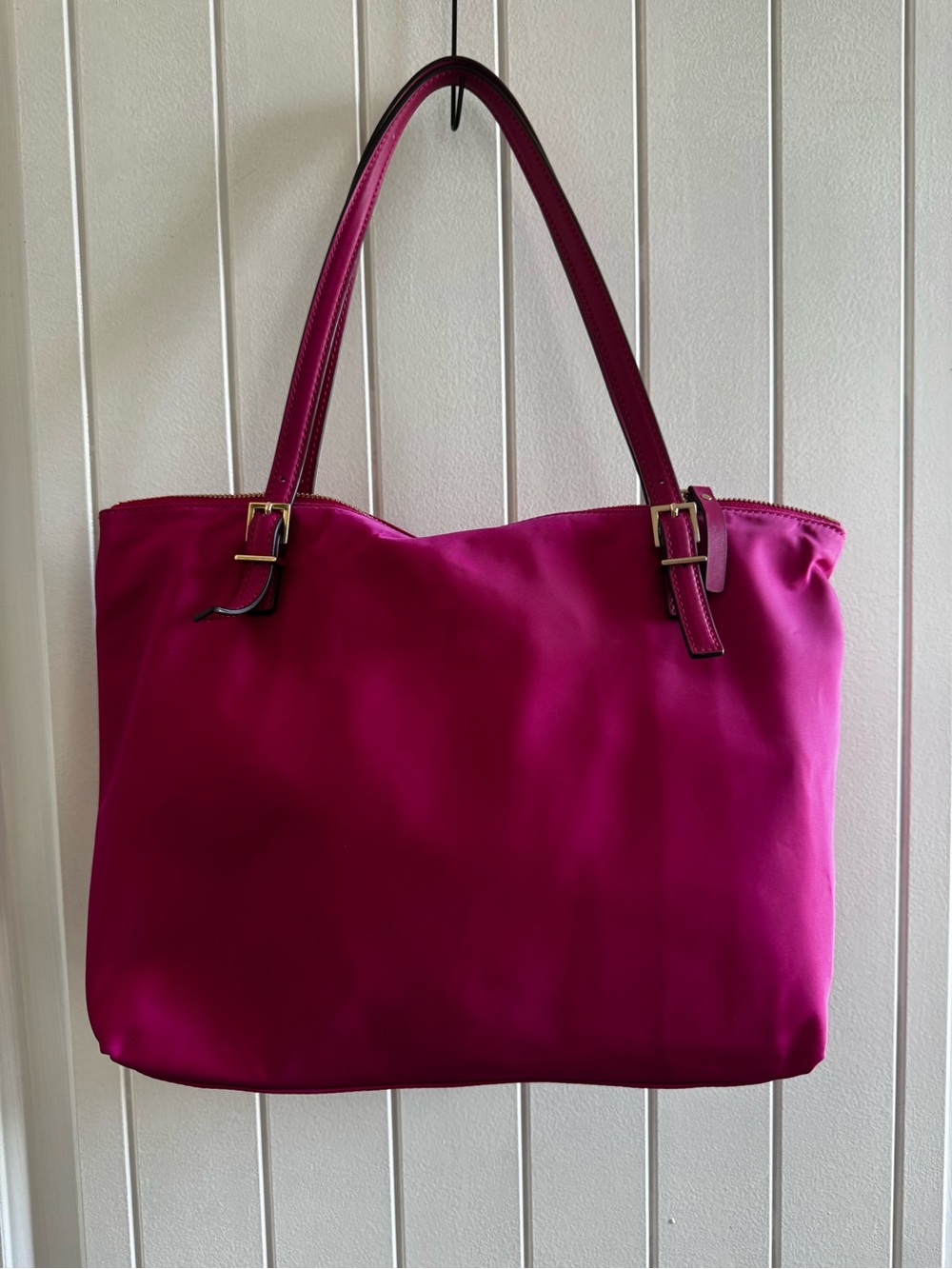 kate spade Magenta Nylon Tote with Leather Straps - Picture 3 of 6